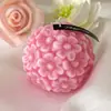 Novo Molde de Silicone Redondo com Cachos de Flores Papoulas DIY Grande, Médio e Pequeno Decoração de Vela Bola de Flor Molde de Gesso