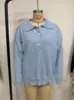 Nuevo Suéter para Mujer Otoño/Invierno 2026 Transfronterizo Europeo y Americano Tejido de Punto Cuello Solapa Media Botonadura Holgado Casual Prendas de Punto