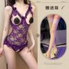 Fragancia Nocturna Lencería Tallas Grandes Encaje Tentación Sin Quitar Ropa de Dormir Sexy Body sin Entrepierna Uniforme Atrevido Coqueteo