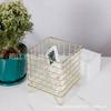 Cesta de Almacenamiento Cuadrada de Hierro Estilo Nórdico Transfronteriza de Cuatro Patas para Organización y Almacenamiento de Desorden en Escritorio del Hogar, Estante para Artículos de Maquillaje