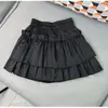 Falda de pastelería con volantes para niña, verano, para niños grandes y pequeños, cinturón, pantalón de seguridad, anti-luz, falda de línea A, verano