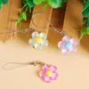 Colgante para Teléfono Móvil con Forma de Flor Transparente de Cinco Pétalos Llavero Flor de Resina Colgante Decorativo para Bolsa de Auriculares AirPods