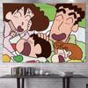 Tela de fondo de Crayon Shin-Chan Tela colgante Tela de pared Decoración de dormitorio Mesita de noche Dormitorio Tapiz de renovación Ins Sistema de curación B&B