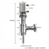 Válvula de Enchimento Pneumática Grande Aço Inoxidável 304 Pasta Molho Líquido Bico de Enchimento Anti-Gotejamento Acessórios para Bico de Enchimento Pneumático
