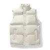 Chaleco de Algodón de Color Liso para Invierno al por Mayor para Hombre Tallas Grandes Chaqueta Gruesa sin Mangas con Cuello Alto Chaleco Chaqueta