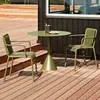 Juego de mesa y sillas para exteriores, mesa cuadrada pequeña de hierro forjado para ocio, juego de tres piezas de mesa y sillas para balcón de jardín, patio, tienda de té con leche, cafetería