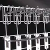 Ganchos de Tela para Prateleira de Supermercado, Ganchos de Tela de Arame de Ferro Galvanizado, Rack de Armazenamento Decorativo de Parede Lateral de Tela de Arame Duplo, Rack de Exibição
