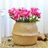 Dropshipping Internacional Cesta de Tecido Cesta de Flores Vaso de Flores Planta Verde Cesta Decorativa Sala de Estar Simples Pousada Celebridade da Internet Conjunto de Vasos de Flores Capim-Marinho Palha