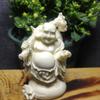 Buda Maitreya Bodhisattva tallado en fruta de marfil, Buda Maitreya gratis, 9,5 x 5,2 x 3,7, caja de regalo para decoración del hogar, venta al por mayor