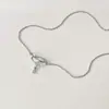 Versátil collar de meteorito estilo coreano para mujer, moderno y versátil, con un toque de alta gama, cadena para clavícula de circón, diseño de nicho, gargantilla exquisita