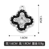 Pingente de Colar Exclusivo DIY com Gotejamento de Óleo e Strass de Trevo de Quatro Folhas, Acessórios de Joia Direto do Fabricante, Pode Ser Misturado e Enviado Transfronteiriçamente