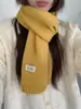 Bufanda de Lana Tejida Hecha a Mano de Color Sólido Estilo Coreano para Mujer, Otoño e Invierno, Versátil, Moderna, Calentador de Cuello Cálido, Fabricante, Transfronterizo