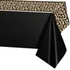 Mantel transfronterizo de Amazon con estampado de leopardo negro, desechable de plástico para fiesta individual, decoración de animales guepardo, suministros