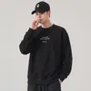 Moletom com Gola Redonda para Homens, Primavera e Outono de 2026, Estampa de Letras da Moda, Caimento Solto, Versátil para Uso Casual, Blusa de Manga Longa