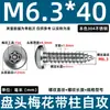 Tornillos Autorroscantes de Acero Inoxidable 304 con Cabeza Plana Torx y Columna, Tornillos Antirrobo 2.9m3.5m4.8