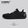 Zapatos de Entrenamiento de Carreras Alemanes Negros para Hombre, Otoño, Gama Alta, Nicho, Deportivos, Casuales, Versátiles, Suela Suave, Tenis Estilo Cortez