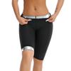 Pantalones deportivos transfronterizos para mujer europea y americana, pantalones de sudor para fitness, shorts de sauna, pantalones para modelar el cuerpo para yoga, revestimiento azul plateado, sudor para correr