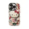 Linda Flor KT Gato Adecuado para Funda de Teléfono Móvil Iphone17Promax 16 Amigas Dibujos Animados 15 Huawei Xiaomi 14 Femenino
