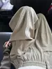 Pantalones de pana color caqui de pierna ancha estilo cimitarra para mujer, nuevo estilo de otoño, diseño coreano, únicos, de nicho, buena caída, pantalones casuales