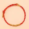 Pulseira de Fio Vermelho com Nó de Diamante para o Ano do Cavalo, Adequada para o Ano do Cavalo, Ano Novo e Ano do Zodíaco