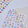 Adesivos de unha luminosos, adesivos de unha fluorescentes fofos populares, decorações de unha de cabeça de gato sonhadoras, unhas vestíveis