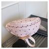 Bolso de Mujer Fresco y Sencillo 2025 Nuevo Diseño Nicho Coreano Moda Plisado Lazo Bolso Pequeño Bolso de Pecho Riñonera