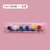 Set de Pintura Acrílica Infantil de 12 Colores, Set de 6 Piezas para Pintura Artística de Estudiantes y Colorear Muñecos de Yeso