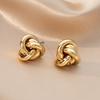 Aretes Exquisitos Irregulares Torcidos Anudados Estilo Europeo y Americano para Mujer Aretes Sencillos de Moda Estilo Ins Venta al por Mayor de Aretes