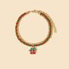 Pulsera de Cuentas de Mijo Hecha a Mano Personalizada con Combinación de Colores Festivos Estilo Europeo y Americano para Otoño e Invierno Pulsera de Árbol de Navidad de Dibujos Animados