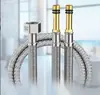 Manguera Flexible de Extensión de Entrada de Agua Fría y Caliente para Grifo Manguera de Suministro Trenzada de Acero Inoxidable Punta Afilada Accesorios para Lavabo