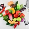 Simulación Verdura Maíz Pimiento Rábano Tomate Fruta Falsa Verdura Modelo Plástico Decoración de Gabinete Juguete Adornos