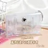 Portatarjetas de estilo japonés de doble capa de PVC con broches de presión desmontables para guardar tarjetas pequeñas, polaroids, identificaciones y monedas