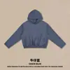 Ropa de Hombre DE Sudadera con capucha Hasselblad corta y ancha, estilo callejero americano transfronterizo, puños rectos, sudadera con capucha de rizo para hombre