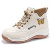 Botas Martin de Cuero Genuino para Mujer 2025 Nuevas Otoño e Invierno Caña Alta Suela de Goma Zapatos de Mujer Suela Suave Forro de Felpa Botines para Madres de Mediana Edad