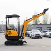 Mini escavadeira de esteira HT18 para exportação para a Rússia, corpo compacto com motor potente, mini escavadeira de 1,8 tonelada