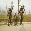 Escultura de figura de cobre de imitación de plástico reforzado con fibra de vidrio, personalizada, para jardín al aire libre, paisaje, celebridad, boceto popular, producción de adornos de parque
