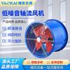 Ventilador axial de tubo de bajo ruido para taller industrial, extractor de humo y fuego de alta potencia, a prueba de explosiones.