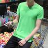 Preço de atacado com decote em V decote redondo camiseta masculina de manga curta solta roupas de verão de morte rápida mais tamanho grande homem gordo gordo t-shirt