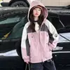 Abrigo de Niña Otoño 2026 Nueva Chaqueta con Capucha Color-Block a la Moda para Niños Mayores, Abrigo de Moda para Primavera y Otoño