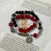 Novo Bracelete de Contas de Vidro Zhengde Tongbao Estilo Chinês, Design Camadas Vintage, Acessório Versátil de Nicho para Estudantes e Melhores Amigos, Alto Valor Estético