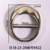 Diámetro interior 18 mm Hebilla japonesa barril ovalado hebilla blanca chapada hebilla colgante plateada niebla cabeza de fuente fábrica sandalias de mujer hebilla japonesa