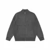 Cardigan Tricot Yidao Vintage 2026 Outono Novo Estilo Japonês Retrô Old Money Cor Sólida Texturizado Zíper Gola Alta