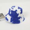 Chapéu Feminino Outono e Inverno Nova Imitação Impressa Pele de Coelho Chapéu de Pescador Espessado À Prova de Frio Quente All-match Cross-border Basin Hat Barrel Hat para Homens