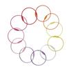 Kit de Alambre de Acero Pintado de Colores Anillo Colgante de Campana Metálica DIY Color Caramelo Anillo para Etiqueta de Equipaje Anillo para Etiqueta de Ropa
