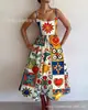Vestido de tirantes casual, elegante y a la moda, estampado digital nuevo, transfronterizo, vestido de verano para mujer