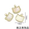 Concha de oro de 18K accesorios de joyería DIY aretes de gato lindos colgante creativo pulsera linda llavero colgante