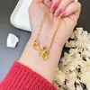 Nuevo Collar de Serpiente de Oro de Arena Vietnamita Estilo Chino, Estilo Nacional, Anillo de Gama Alta, Oro de Imitación, Juego de Joyería Duradero