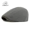 Sombrero Sencillo de Color Liso Nuevo de Primavera para Hombre Boina Gorra Retro Británica Gorra de Béisbol Casual para Mujer