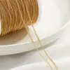 Corrente Banhada a Ouro 14K com Banho de Ouro Real, Corrente em Formato O que Preserva a Cor, Corrente Fina, Extensão de Colar DIY Feita à Mão, Materiais para Acessórios de Pulseira