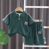 Transfronterizo Lasel Casual Cómodo Manga Corta Dos Piezas Ropa Infantil Verano Nuevo Estilo Traje para Bebé Niño Niña Moderno